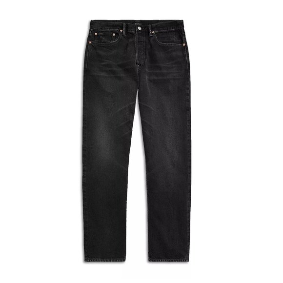 Polo Ralph Lauren Men's The Vintage Classic Fit Jeans Washed Finish Denim Black - Picture 5 of 7